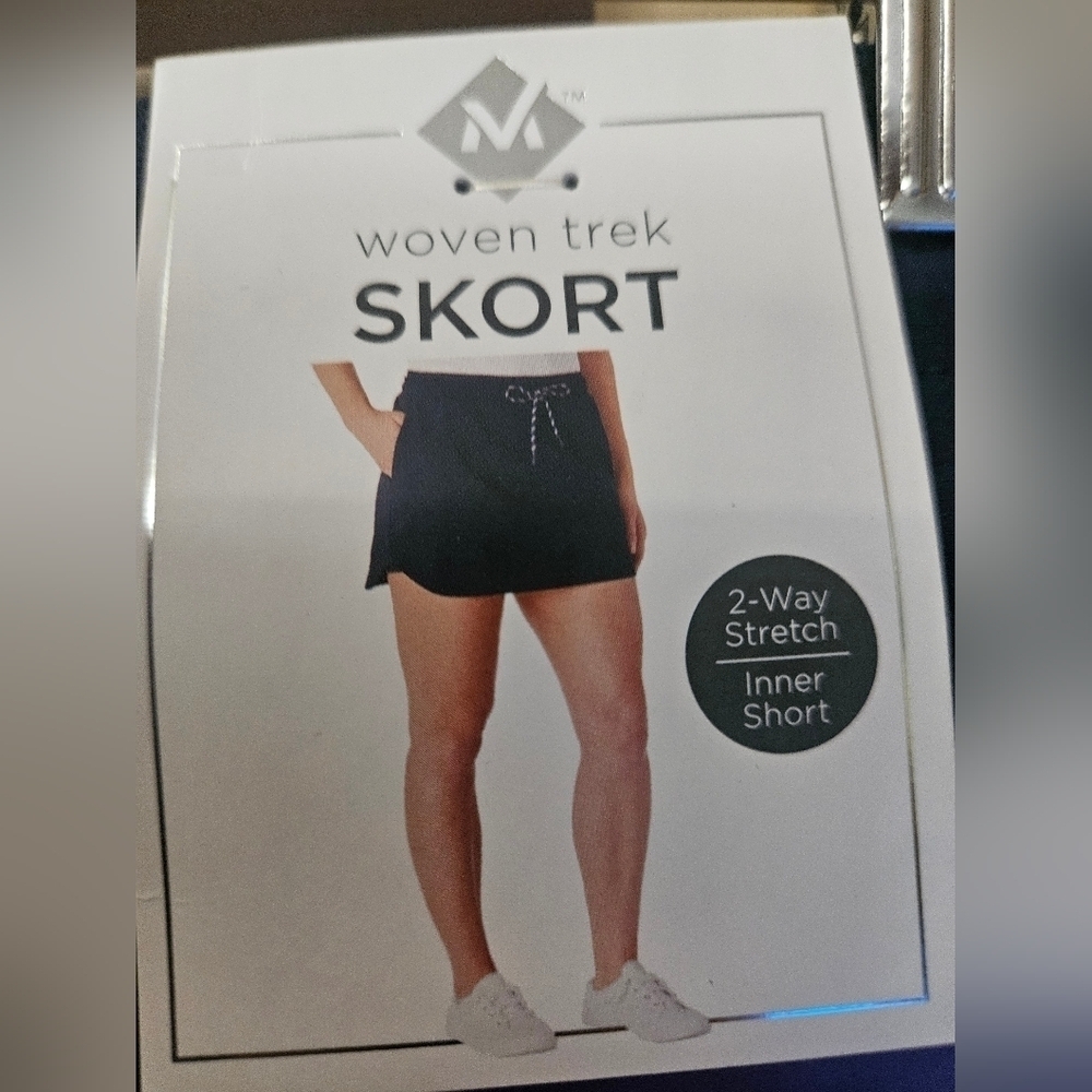 NWT Member's Mark Woven Trek Women's Skort Size XXL Navy Blue
